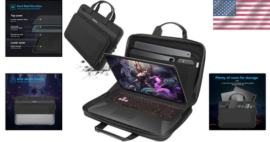 Water-Resistant Hard Case for ASUS ROG Strix 18'' Gaming Laptop with Storage