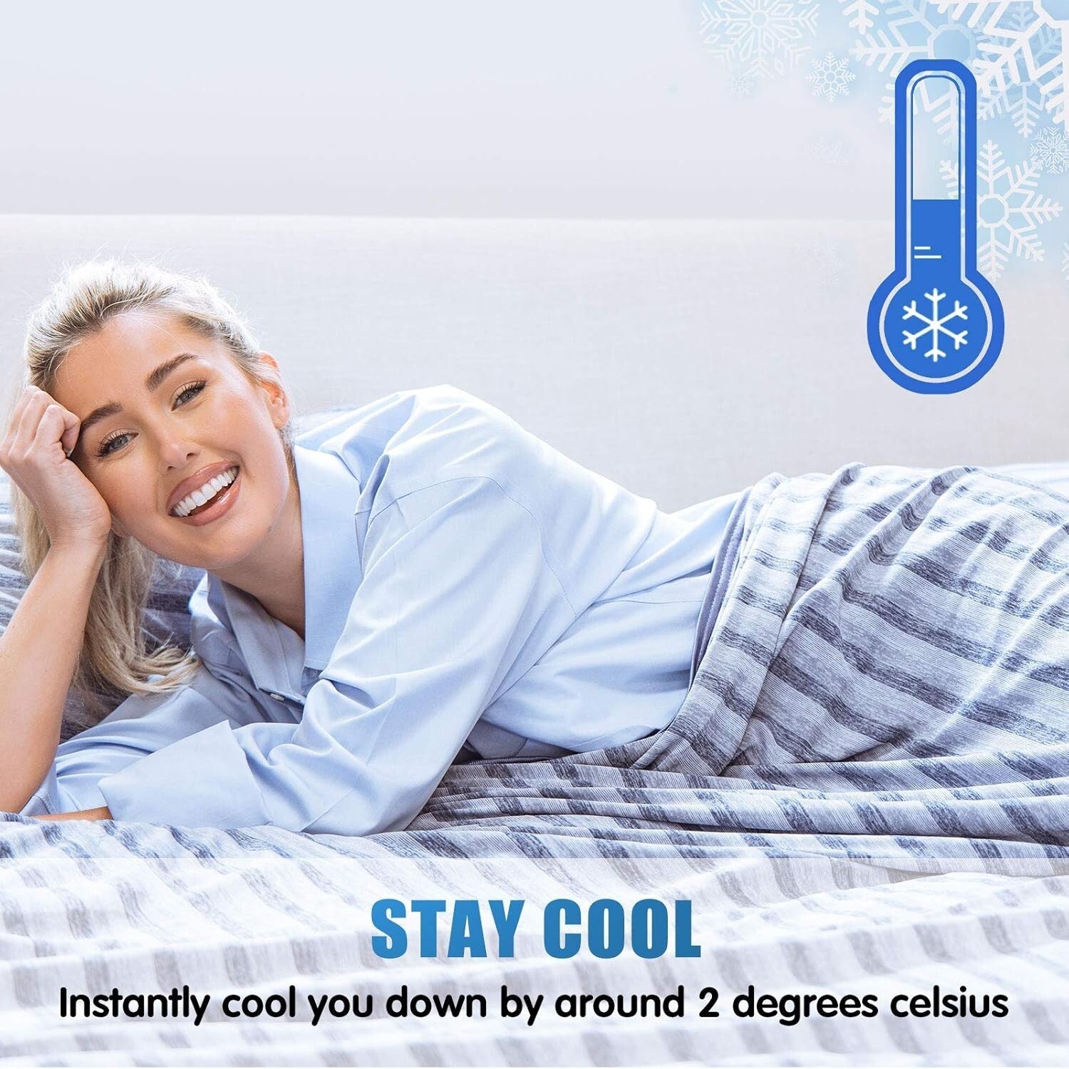 Breathable Double-Sided Cooling Blanket for Hot Summer Nights - Travel-Friendly