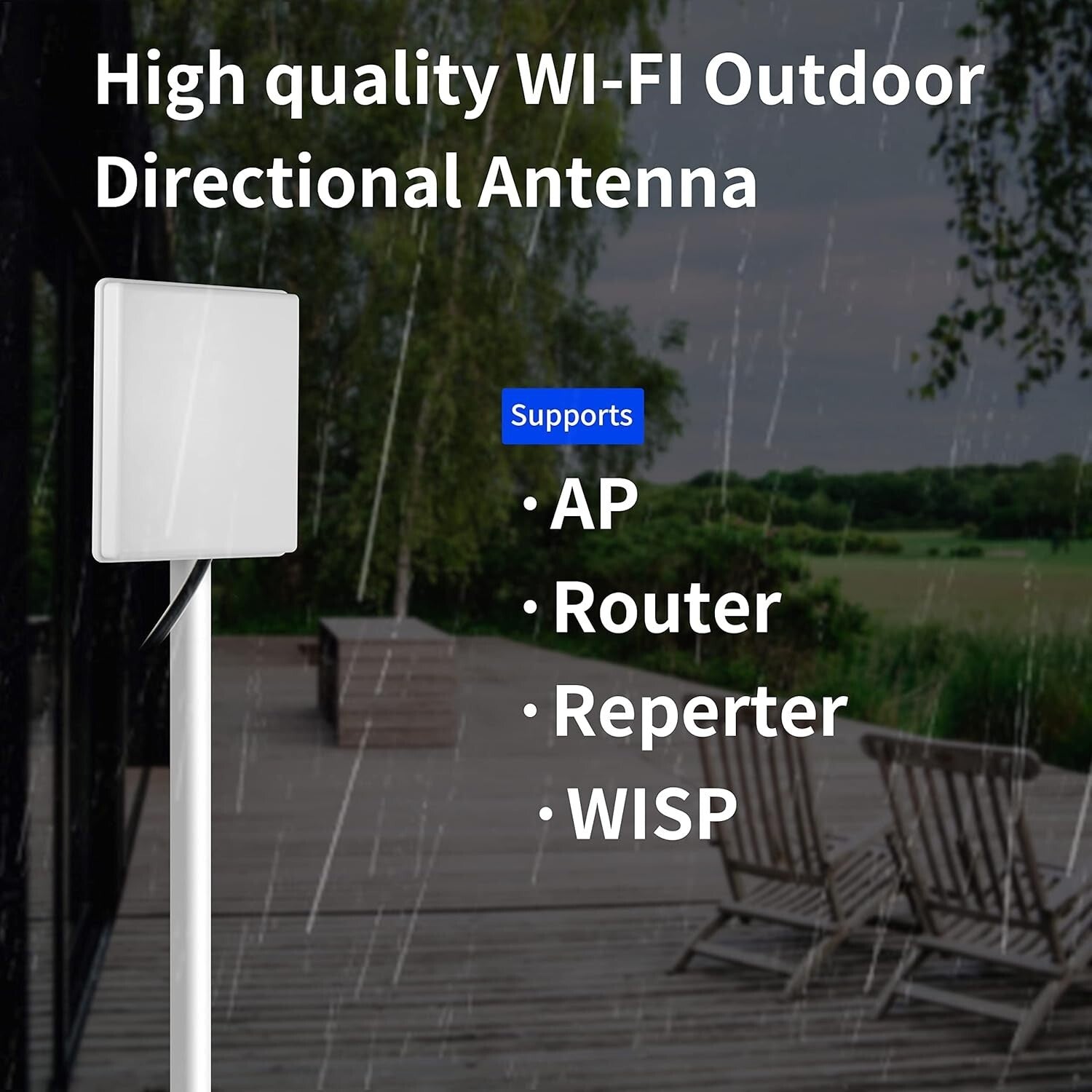 High-Gain 15dBi Directional Panel Antenna for Enhanced Outdoor WiFi Coverage