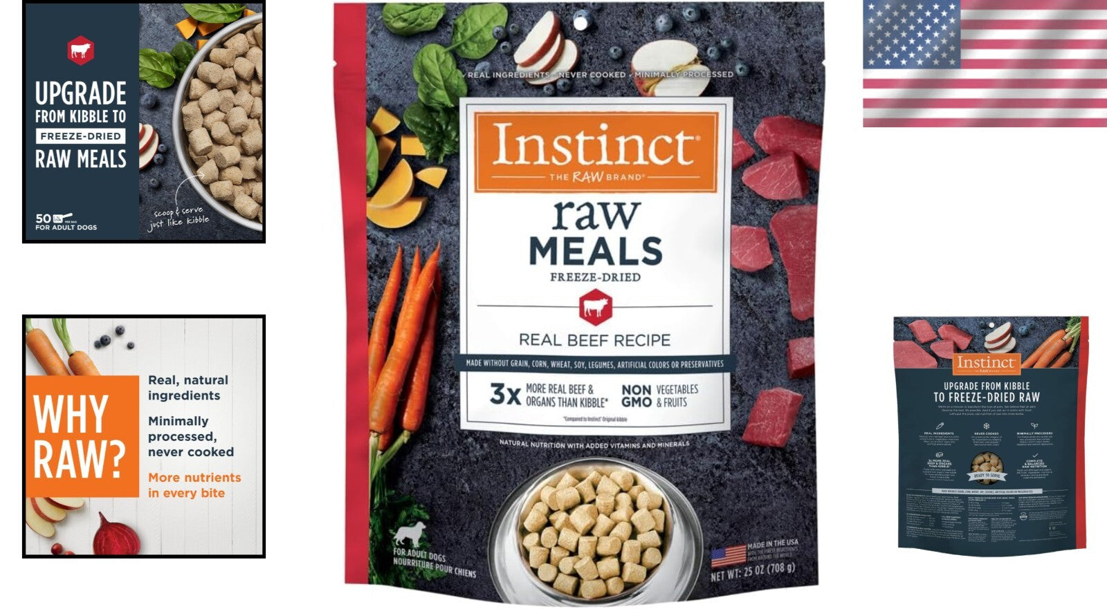 Premium Grain-Free Freeze-Dried Raw Beef Dog Food - 25 oz. Nutritional Bliss