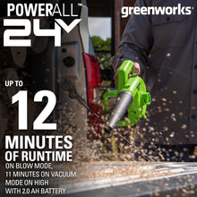 Load image into Gallery viewer, Efficient 24V Leaf Blower with Tool-less Transition &amp; Comfort Grip Handle