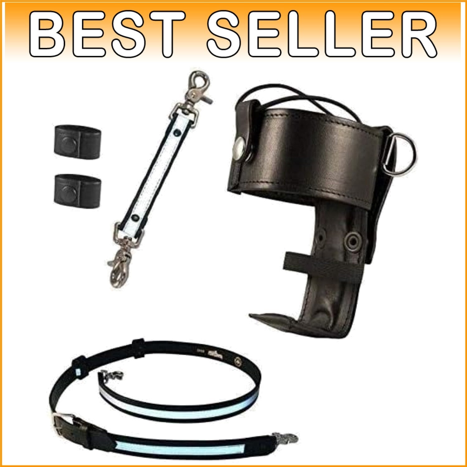 High-Visibility Firefighter's Bundle: Reflective Radio Strap & Anti-Sway Strap