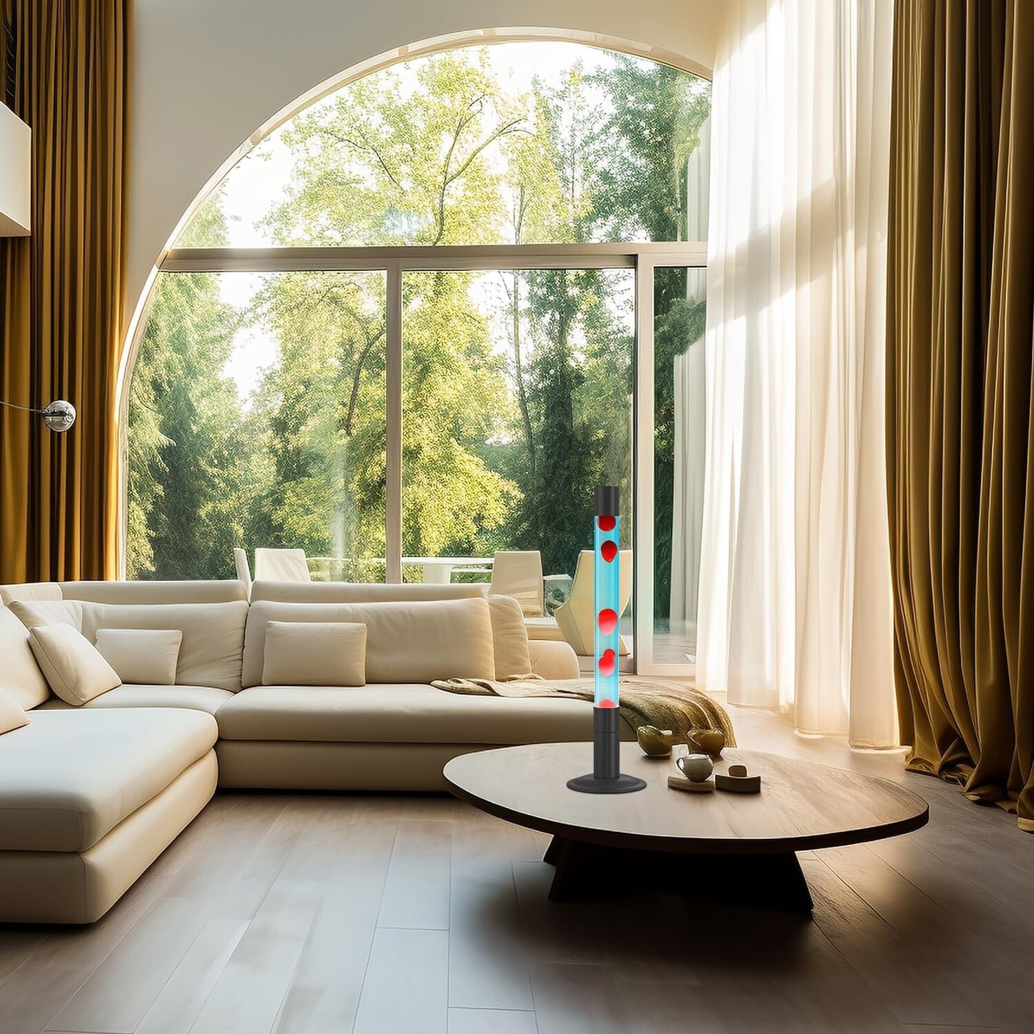 Dynamic 30-Inch Liquid Motion Lamp - Modern Mood Lighting for Cozy Spaces