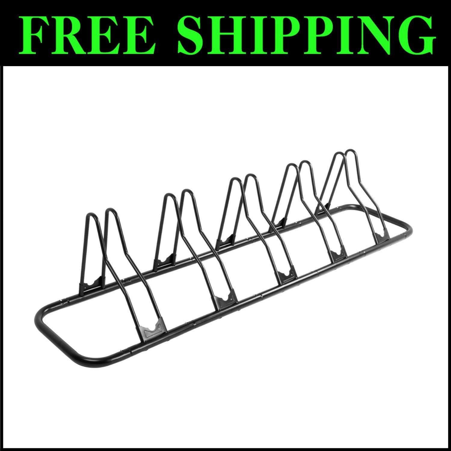 Optimized 6-Bike Storage Rack with Tire Grooves - Perfect for Garage or Indoor