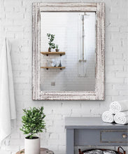 Load image into Gallery viewer, Elegant Large Rustic Wood Mirror - Versatile 26''x18'' Dressing Room Accessory