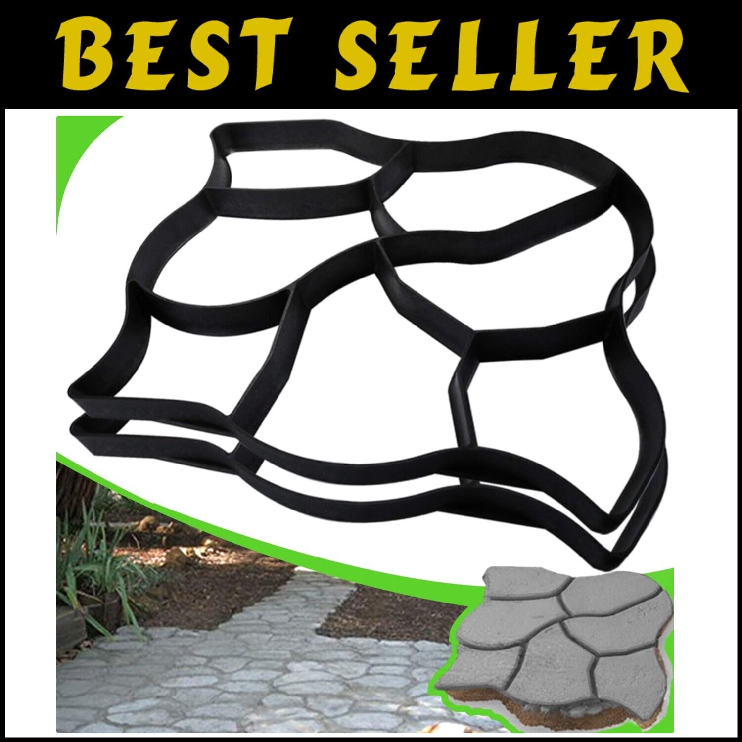 Easy-to-Use Oversized Pathway Molds - 2-Pack Stepping Stone Paving Solution