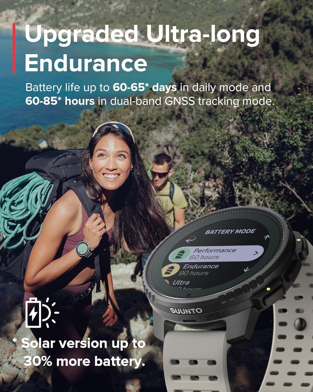 Vertical Solar GPS Adventure Watch - Premium 1.4-inch Touchscreen, 95+ Sport ...