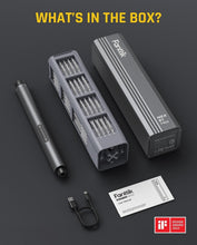 Load image into Gallery viewer, Mini 3.7V Electric Screwdriver Set with Magnetic Bits &amp; Storage Case - Grey