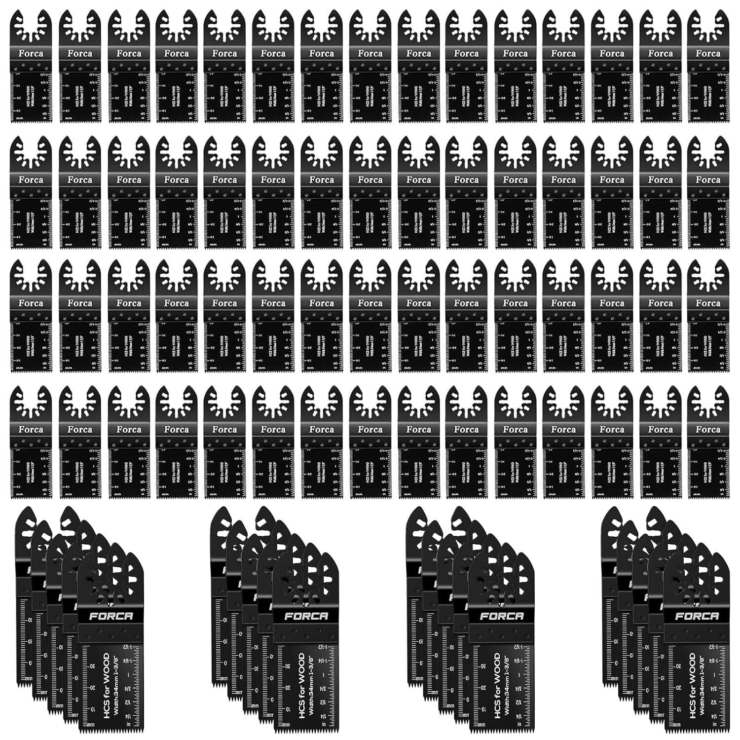 105-Piece Universal Oscillating Tool Blades Kit for Durable Cutting Performance