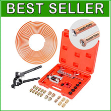 Load image into Gallery viewer, 3/16" Copper Coated Brake Line Kit - 25FT Tube with Fittings &amp; Flaring Tools