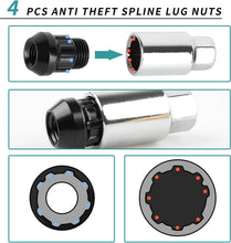 Load image into Gallery viewer, Durable 24PC M14X1.5 Lug Nuts Kit - Anti-Theft Alloy with Spline Keys Included