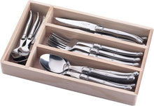Load image into Gallery viewer, Stainless Steel 24-Piece Flatware Set - Traditional Cutlery with Stylish Drawer