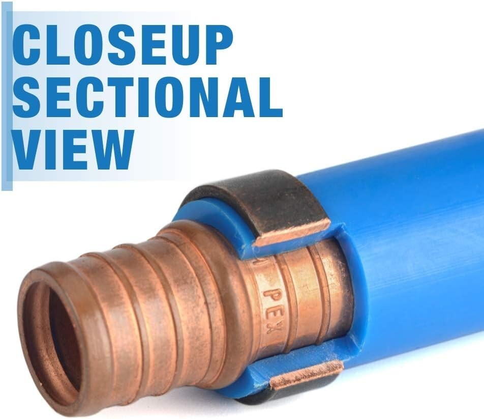 Ergonomic PEX Crimping Tool Kit for 3/8 to 1 in Copper Rings - ASTM Approved