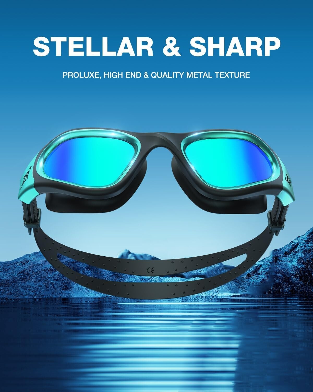 Durable Polarized Swim Goggles - Comfortable Anti-Fog Design for All Levels