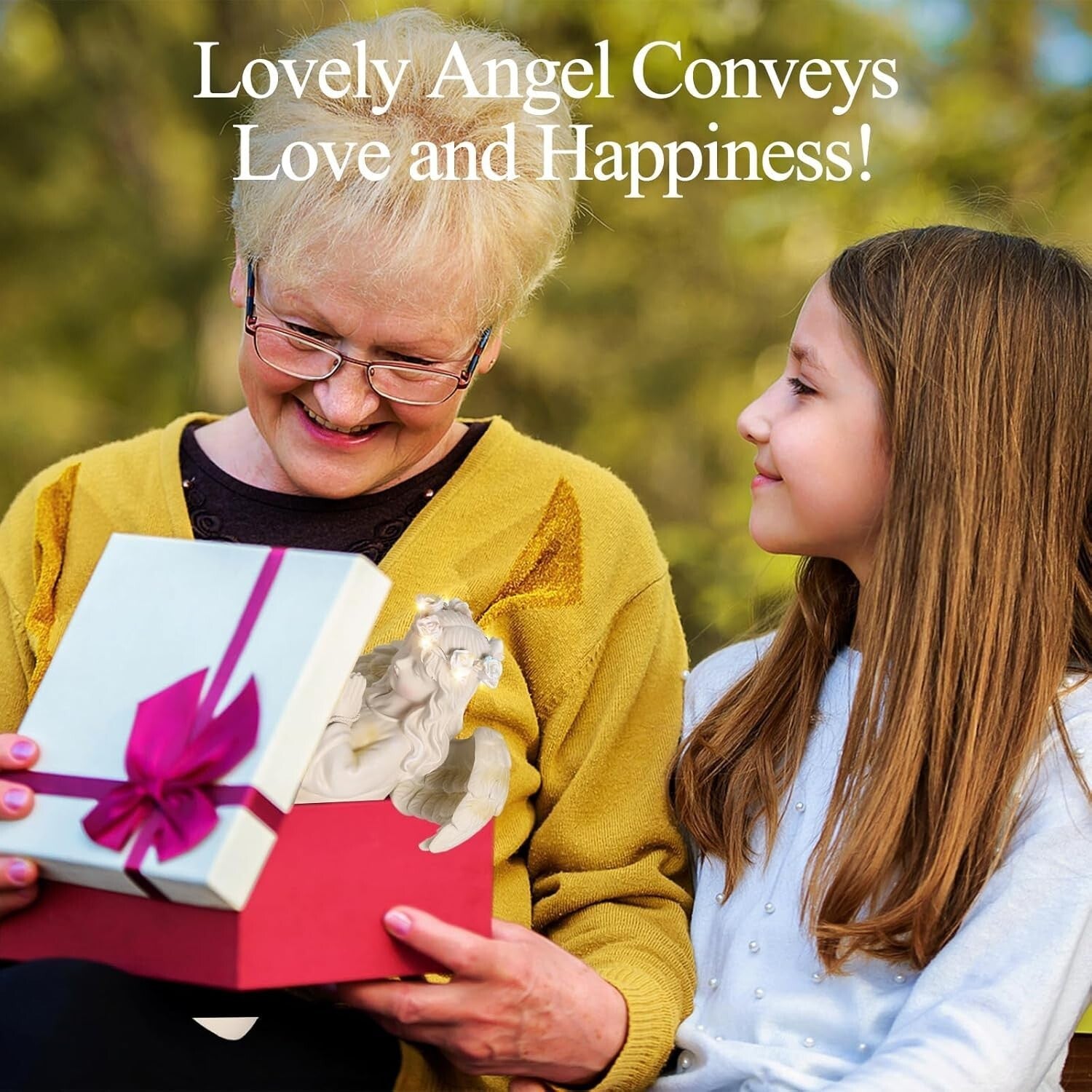 Elegant Solar-Powered Angel Statues - Perfect Sympathy Gift for Gardens