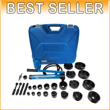 Load image into Gallery viewer, TEMCo 4" Hydraulic Hole Cutter: 10 Dies for Accurate Electrical Installations
