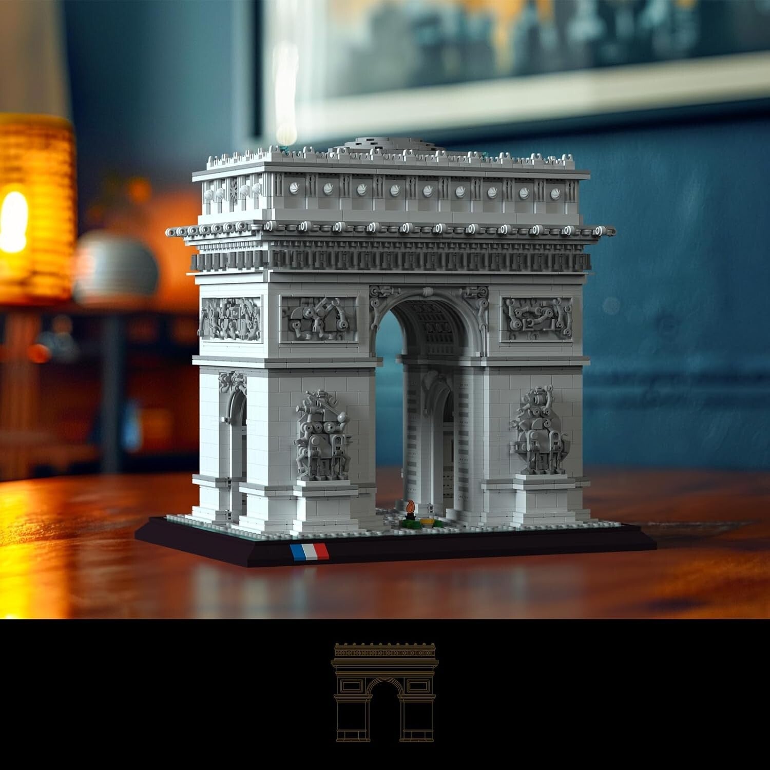Arc de Triomphe Architectural Model Kit 4436PCS - Travel and Art Enthusiast Gift