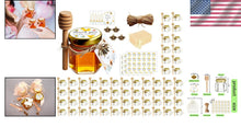 Load image into Gallery viewer, Elegant 1.5 oz Honey Jars with Gold Lids &amp; Wood Dippers for Celebrations
