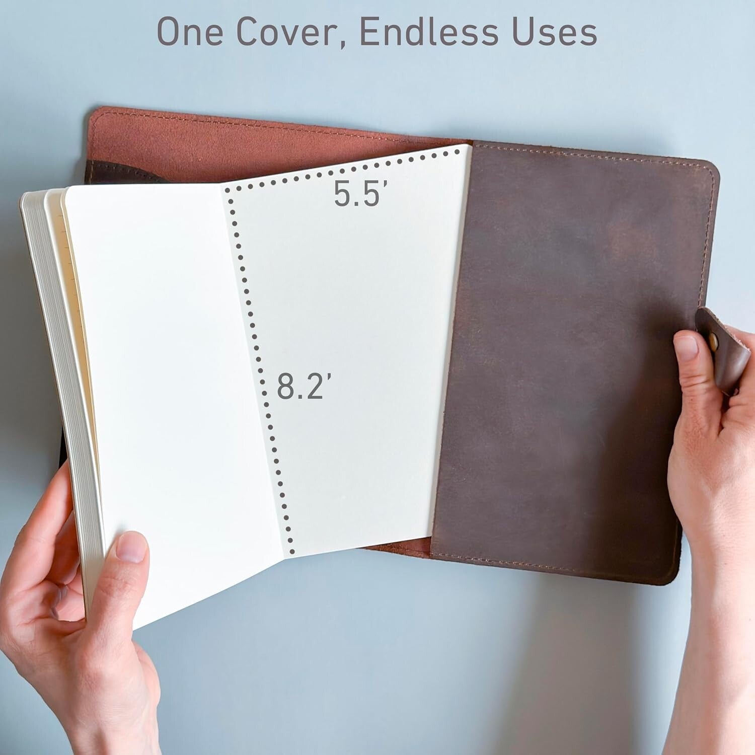 Crafted Leather Journal with 200 Pages: Elegant A5 Notebook for Daily Writing