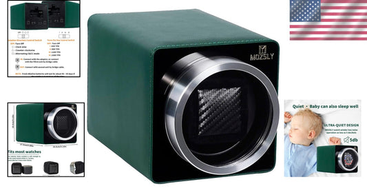 Elegant Watch Winder for Automatic Watches - Quiet Motor, 12 Rotation Settings