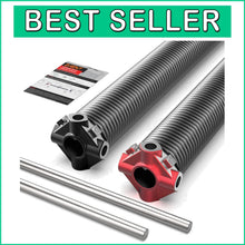 Load image into Gallery viewer, High-Quality Garage Door Torsion Springs 2'' Pair with Non-Slip Winding Bars