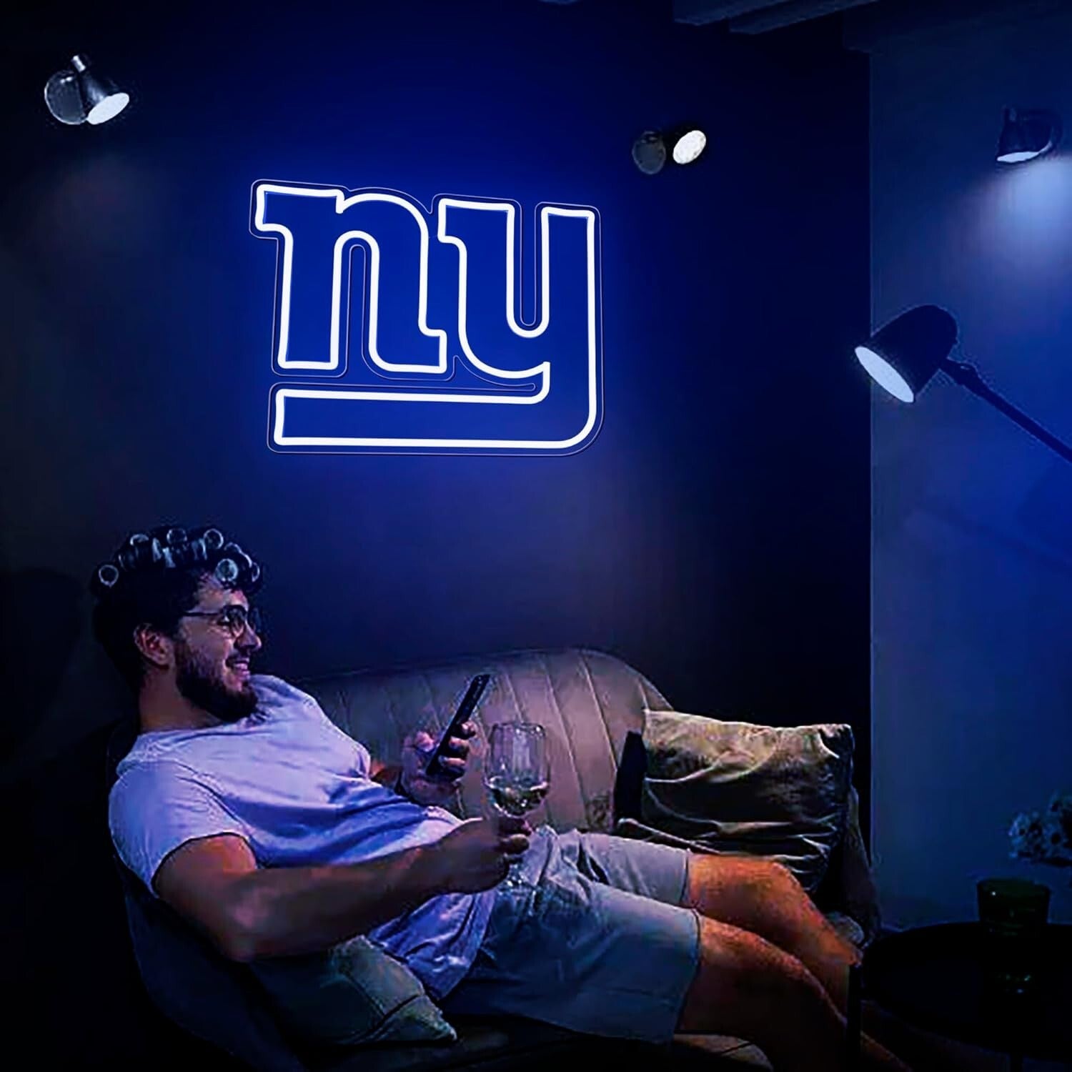 LED Neon Sign for NY Giants - Stylish Wall Decor for Man Caves & Game Rooms