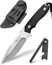 Load image into Gallery viewer, Survival Knife with Fire Starter &amp; Kydex Sheath - 9.25" Full Tang Adventure Tool