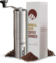 Load image into Gallery viewer, Precision Manual Coffee Grinder - Stainless Steel, 18 Settings for Perfect Brews