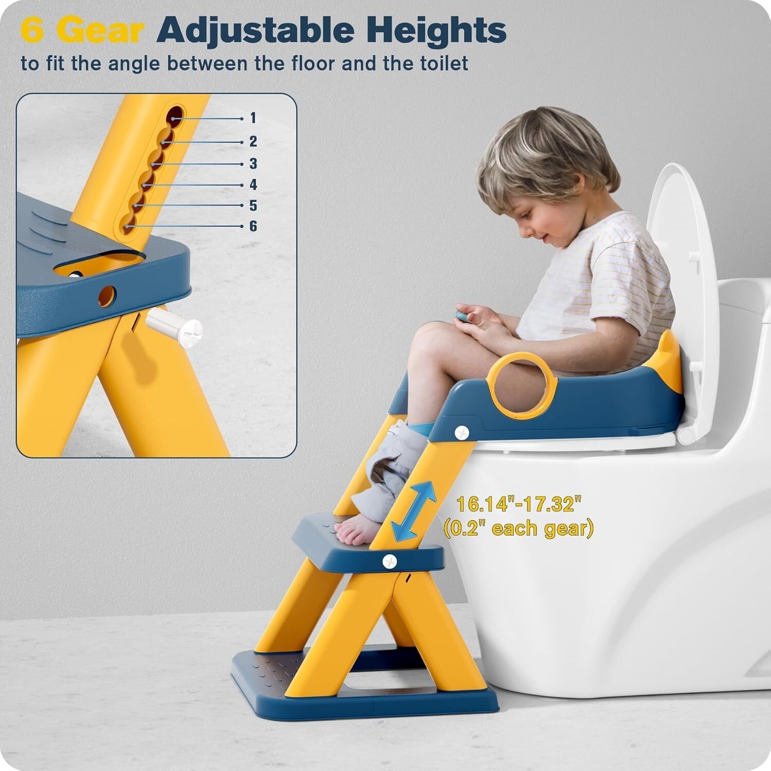 Child-Friendly Potty Training Seat with Stable Step Stool - Perfect for Toddlers