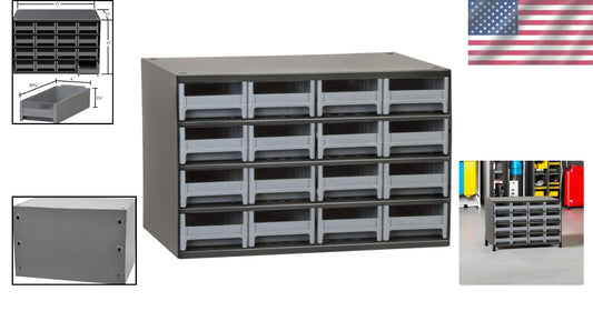 Durable Powder-Coated Steel Cabinet - Perfect for Organizing Tools & Hardware