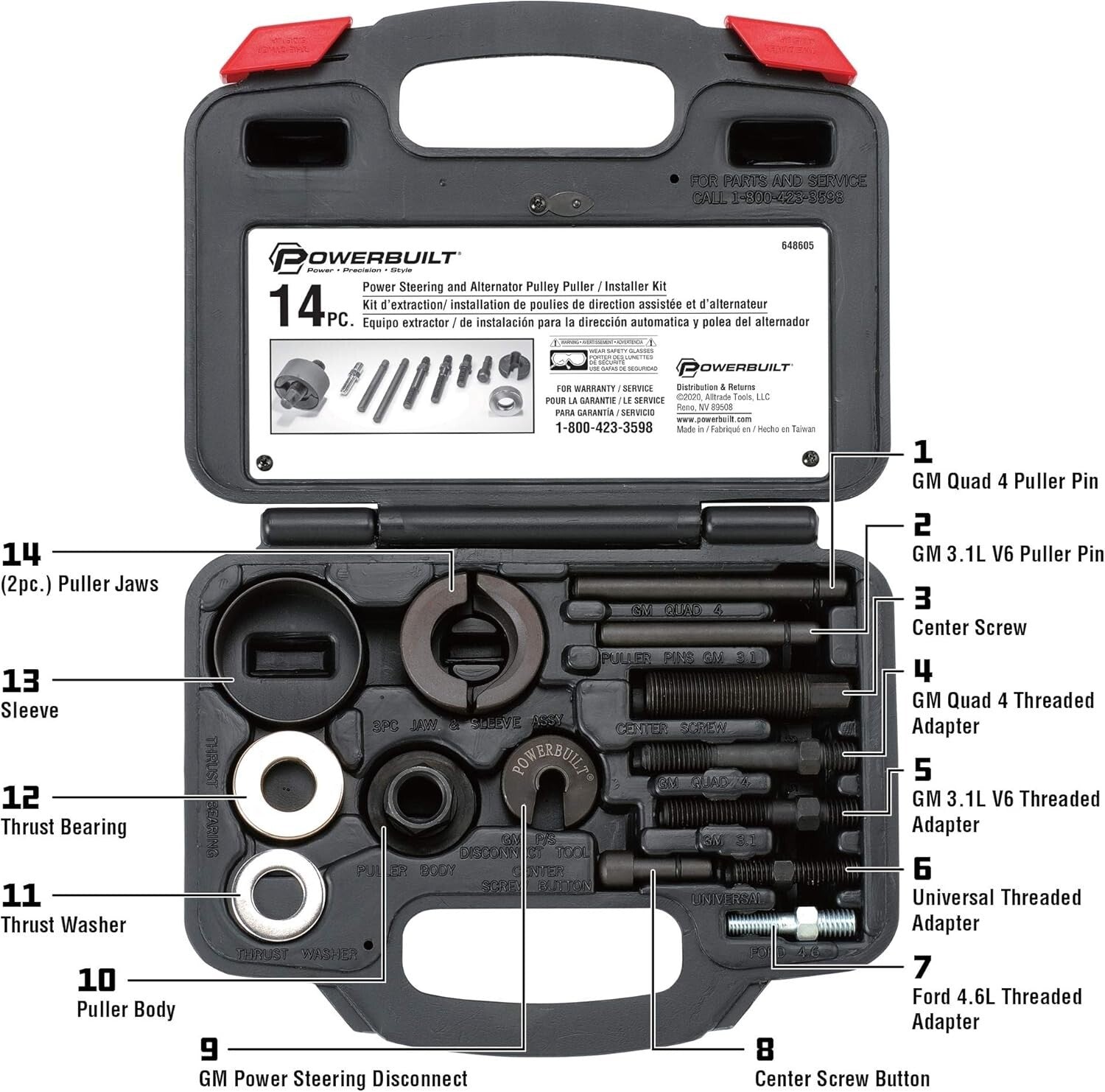 Heavy Duty Forged Tool Set for Efficient Power Steering and Alternator Repair
