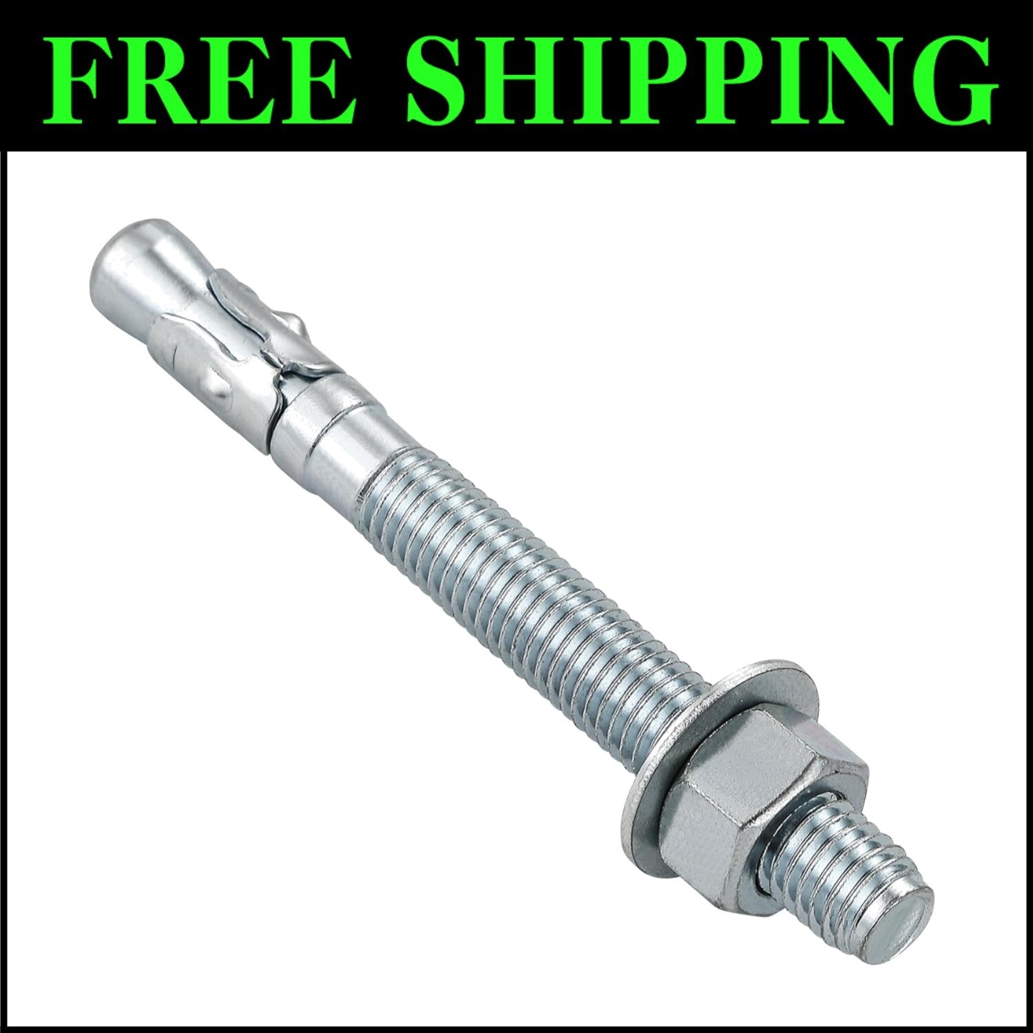 Durable 1/2x4-1/2" Zinc Wedge Anchors - 50 Pack Fasteners for Harsh Environments