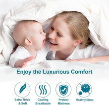 Load image into Gallery viewer, Breathable Full Mattress Cover with 5D Snow Down Fill - Pain Relief &amp; Comfort