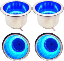 Load image into Gallery viewer, Universal Stainless Steel Marine Cup Holders with LED Lights - Perfect for Boats