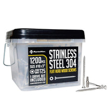 Load image into Gallery viewer, Bulk Pack of 1200 Flat Head Deck Screws - Corrosion-Resistant, Ideal for Wood