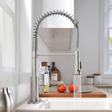 Load image into Gallery viewer, Brushed Nickel Pull Down Kitchen Faucet with 360° Swivel Sprayer - Easy Install