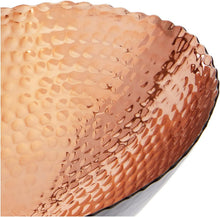 Load image into Gallery viewer, Elegant 14.75" x 11" Hammered Black and Copper Oval Bowl - Fruit or Nut Use