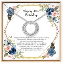 Load image into Gallery viewer, 40th Birthday Gifts for Women - Handmade Sterling Silver Necklace with Gift Box