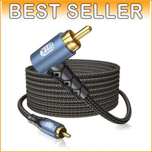 Load image into Gallery viewer, Premium 50ft 90-Degree RCA to RCA Subwoofer Cable - Dual Shielded Excellence