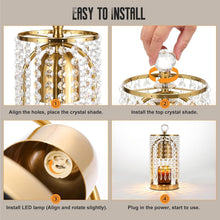 Load image into Gallery viewer, Candle Warmer with Timer &amp; 2 Bulbs - Stylish Gold Crystal Decor for Home