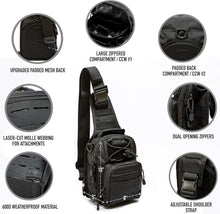 Load image into Gallery viewer, Versatile EDC Sling Backpack with Padded Firearm Pocket - Travel &amp; Range Ready