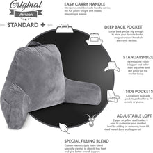 Load image into Gallery viewer, Standard+ Ergonomic Bed Rest Pillow - Portable Lounge Cushion with Pockets