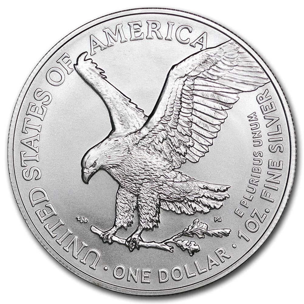1986-Present Lot of 5 Brilliant Uncirculated Silver American Eagles - 1 oz Each