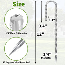 Load image into Gallery viewer, Durable 12-Inch galvanized Practical Stakes - 50 Pack for Landscape and Events