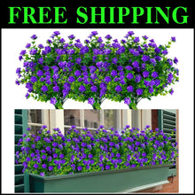 Load image into Gallery viewer, Vibrant Purple Eucalyptus Fake Flowers Set of 24 - UV Resistant and Long Lasting