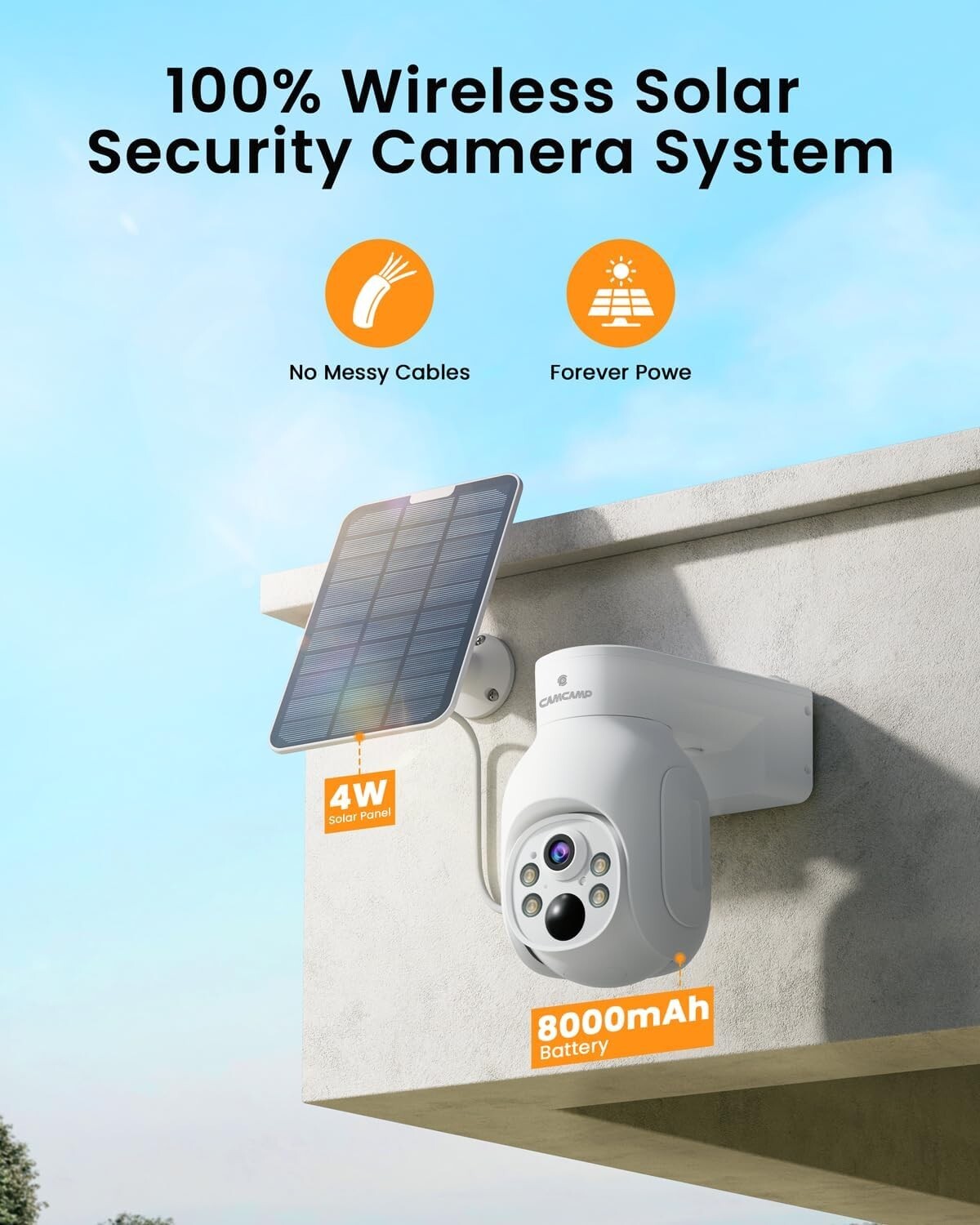 Outdoor Wireless Security Cameras with 500GB NVR - Solar-Powered & Motion Alerts