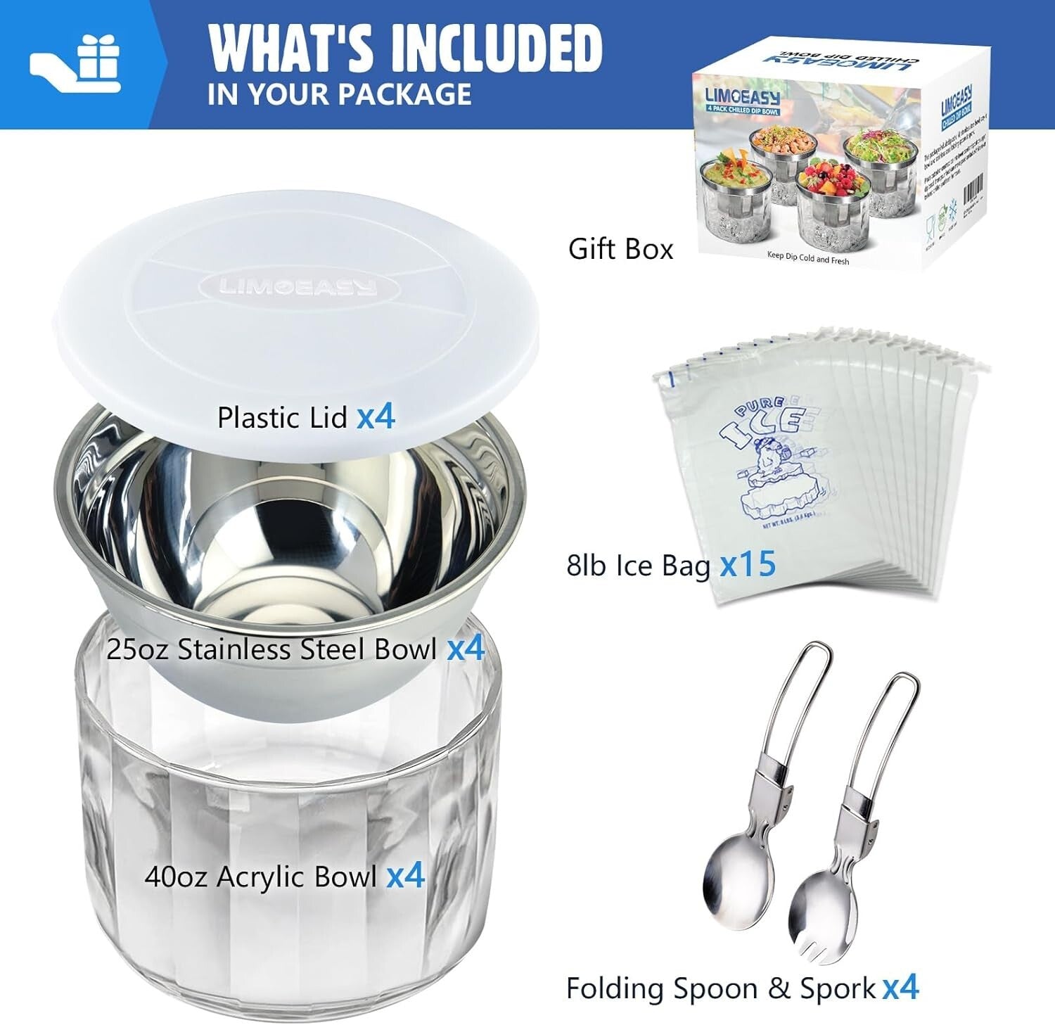 Elegant Chilled Dip Bowl Set with Ice Holder - Perfect for Outdoor Entertaining!