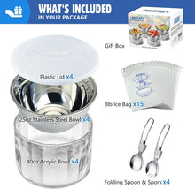 Load image into Gallery viewer, Elegant Chilled Dip Bowl Set with Ice Holder - Perfect for Outdoor Entertaining!