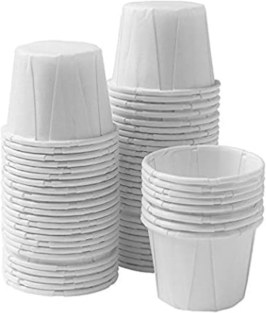 Strong Compostable Paper Souffle Cups [1/2 oz, 2500 Pack] for Home & Medical Use