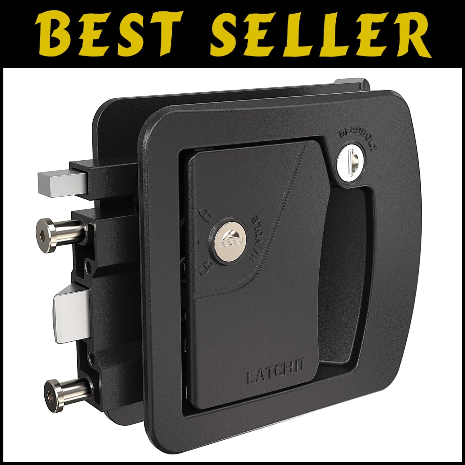 Powder Coated RV Door Lock Set - Perfect for Class C 3.50" x 4.50" Openings